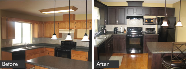 Kitchen cabinet refacing in Abbotsford